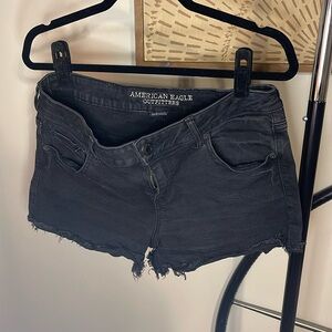 AE super stretch black denim short, 16